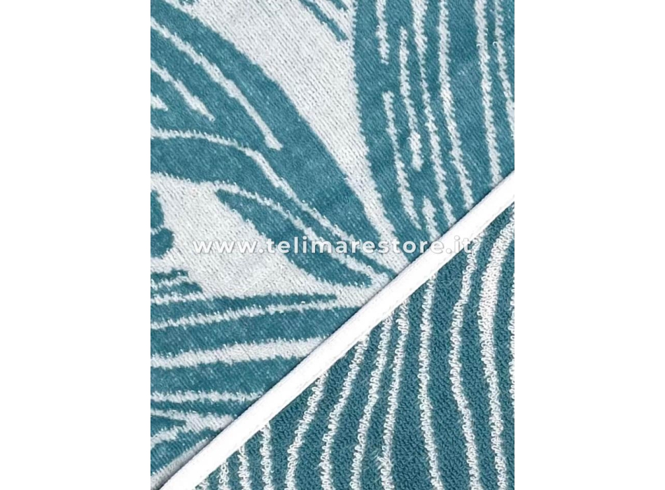 Telo Mare Fantasia Tropical Sabbia 90x165cm Asciugamano Spiaggia 100% Spugna di Cotone Beach Towel