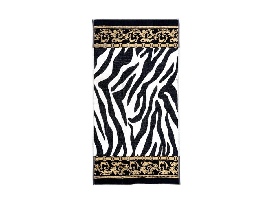 Telo Mare Fantasia Zebra 100% Spugna di Cotone Asciugamano Spiaggia - Beach Towel