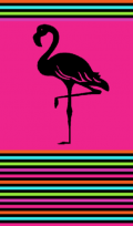 Telo Mare Flamingo Degradé Fucsia