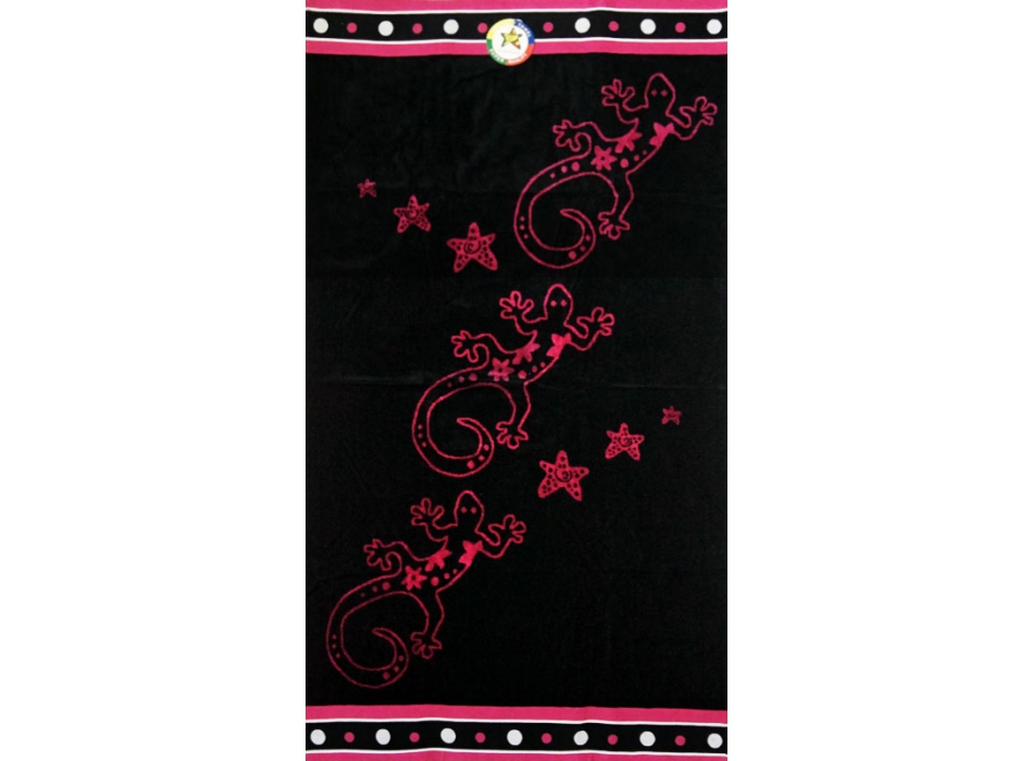 Telo mare Geco e Stelle Fuxia