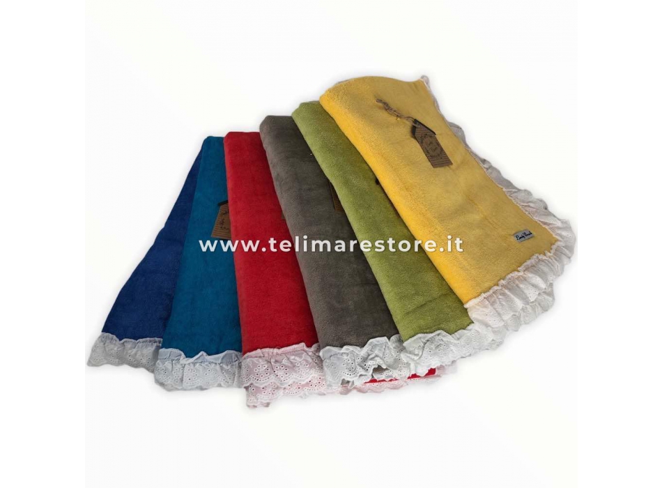 Telo Mare Giallo Bordo Sangallo