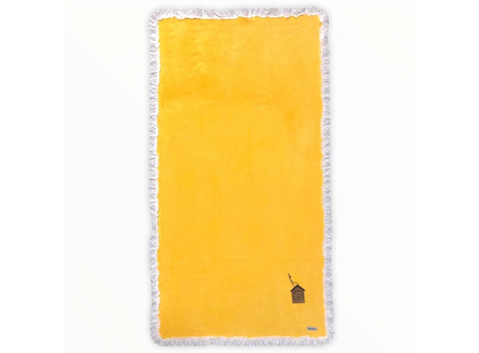 Telo Mare Giallo Bordo Sangallo