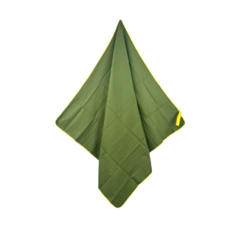 Telo Mare in Microfibra Tinta Unita Active Verde 90x170cm 88%Poliestere 12%Poliammide Con Laccio