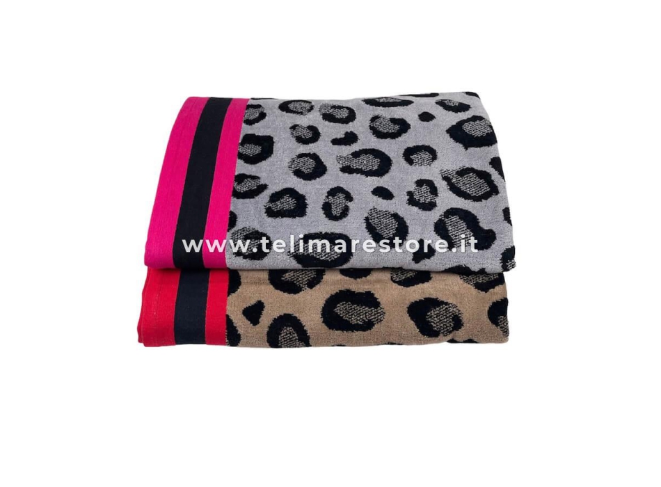 Telo Mare Jungle Maculato Sabbia 90x160cm Asciugamano Spiaggia 100% Spugna di Cotone Beach Towel