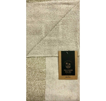 Telo Mare Malibù Beige Bordo Stampato