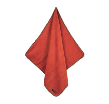 Telo Mare Marisol Arancione Pon Pon Sabbia Spugna Velour 100% Cotone Asciugamano da Spiaggia Tinta Unita