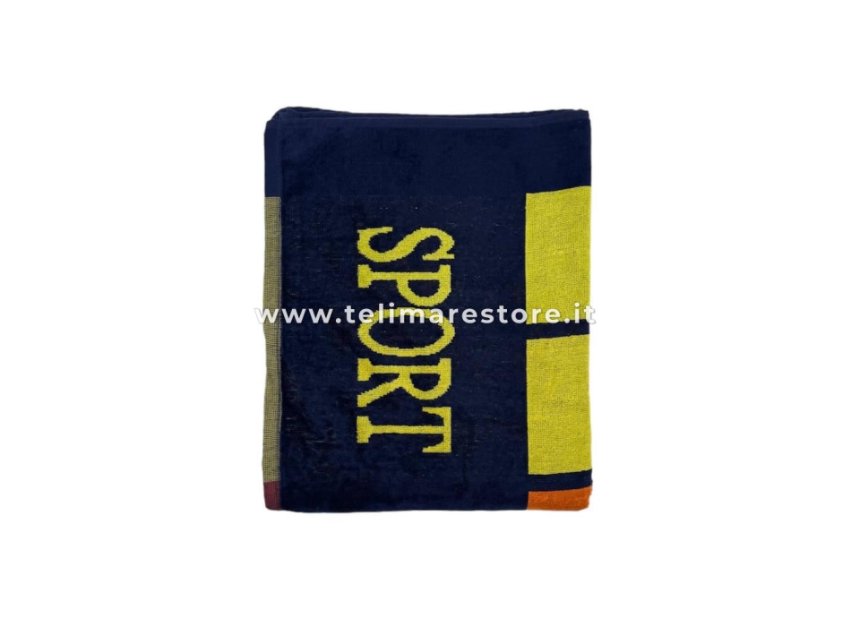 Telo Mare Matrimoniale Stripe Sport 100% Cotone Asciugamano 2 Posti 140x165cm Telo Spiaggia