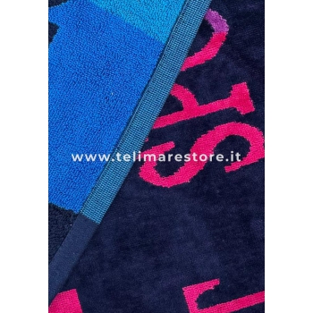 Telo Mare Matrimoniale Stripe Sport 100% Cotone Asciugamano 2 Posti 140x165cm Telo Spiaggia