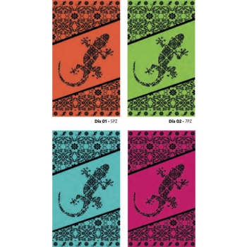 Telo Mare Mosaik Geko Fucsia