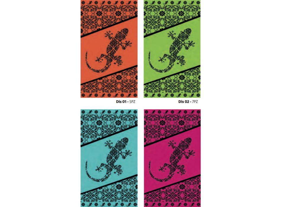 Telo Mare Mosaik Geko Fucsia