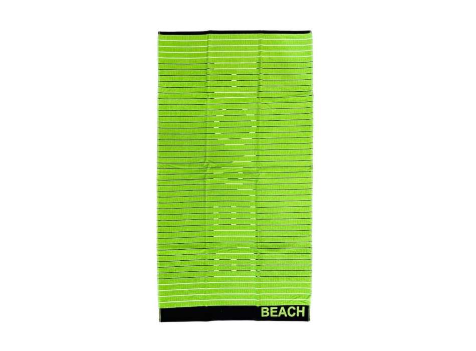 Telo Mare New Beach Verde Lime Spugna 100% Cotone Beach Towel