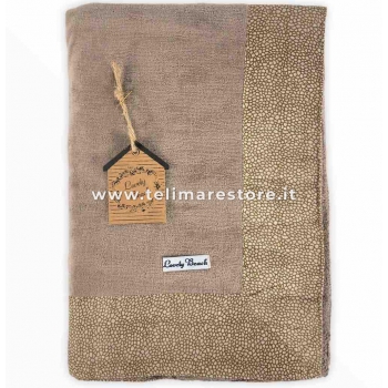 Telo Mare Okoa Galet Tortora Bordo Stampato