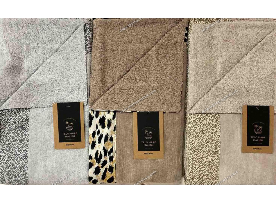 Telo Mare Okoa Skin Leopard Bordo Stampato