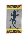 Telo Mare Palme Geko Arancione Grigio 90x160 cm Asciugamano Spiaggia - Beach Towel