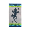 Telo Mare Palme Geko Azzurro Grigio 90x160 cm Asciugamano Spiaggia - Beach Towel