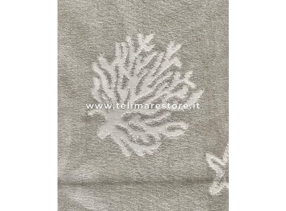 Telo Mare Pareo Double Face Grigio Tinta Unita 100% Spugna di Cotone Asciugamano 90x160cm Beach Towel