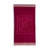 Telo Mare Pompei Bordeaux Greca Oro Spugna 100% Cotone Asciugamano 90x160 cm Beach Towel