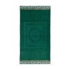 Telo Mare Pompei Verde Greca Oro Spugna 100% Cotone Asciugamano 90x160 cm Beach Towel