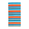 Telo Mare Rigato New Happy Stripe Celeste/Arancio 90x165cm Beach Towel 100% Spugna diCotone