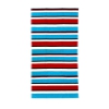 Telo Mare Rigato New Happy Stripe Celeste/Rosso 90x165cm Beach Towel 100% Spugna di Cotone