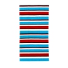 Telo Mare Rigato New Happy Stripe Celeste/Rosso 90x165cm Beach Towel 100% Spugna di Cotone