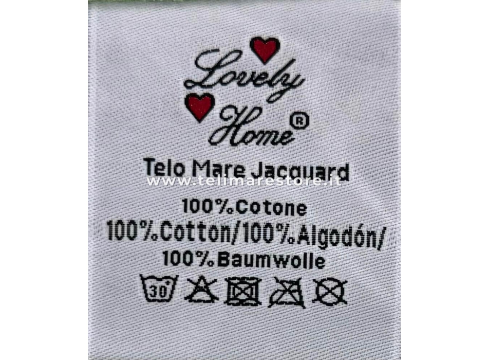 Telo Mare Rigato Reef Blu-Azzurro 90x165cm Beach Towel 100% Spugna di Cotone Asciugamano Spiaggia