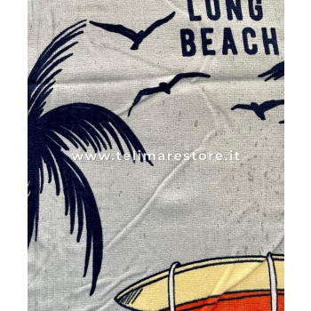 Telo Mare Stampato California Surfers Asciugamano in Spugna 100% cotone Beach Towel 80x160cm 