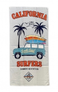 Telo Mare Stampato California Surfers Asciugamano in Spugna 100% cotone Beach Towel 80x160cm 