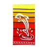 Telo Mare Stampato Dolphin Stipe Arancio Asciugamano Velour 100% Poliestere 100x180cm 