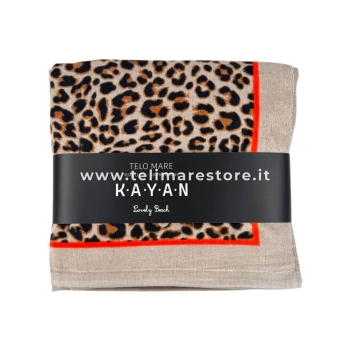 Telo Mare Stampato Kayan Sabbia Spugna Velour 90x170cm Asciugamano Spiaggia 100% Cotone 