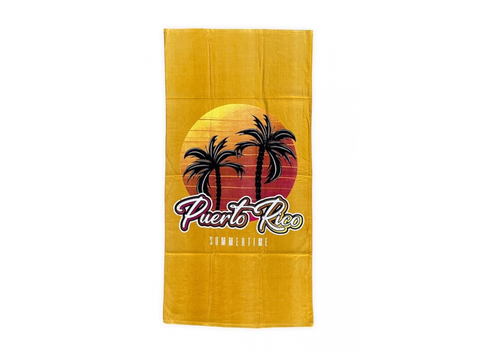 Telo Mare Stampato Puerto Rico Asciugamano in Spugna 100% cotone Beach Towel 80x160cm 