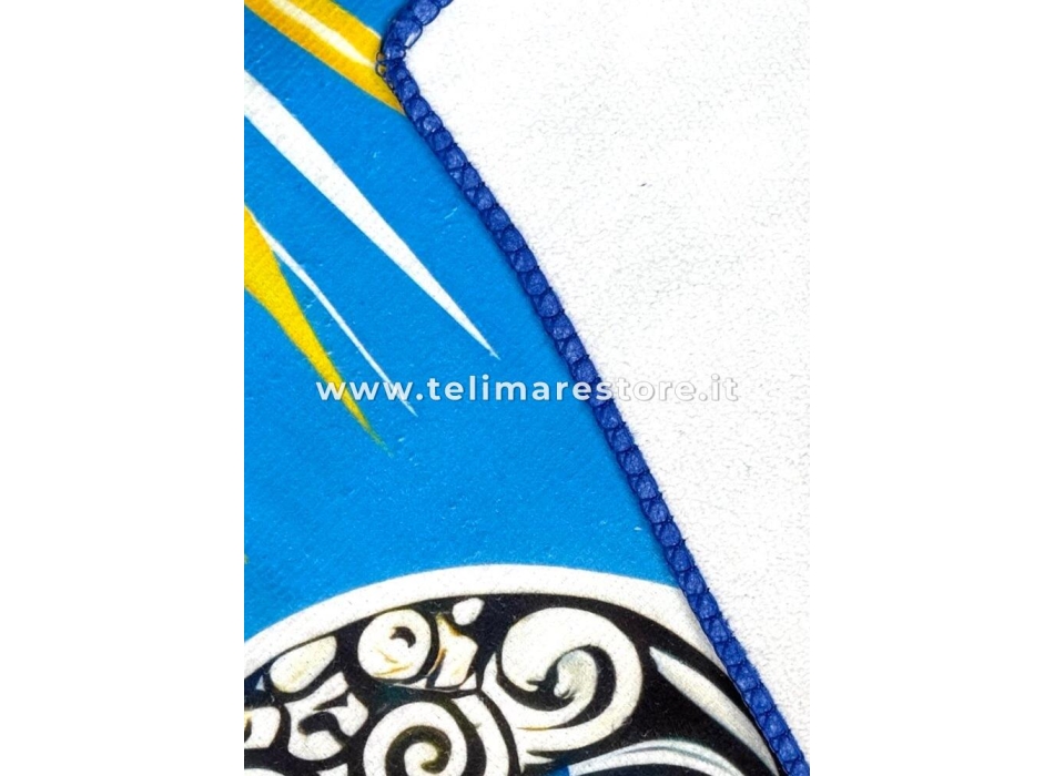 Telo Mare Stampato Summertime Elefante Microspugna Velour 100% Poliestere 100x180cm Stampa Digitale