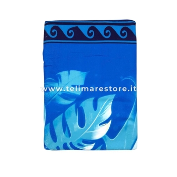 Telo Mare Stampato Summertime Geko Microspugna Velour 100% Poliestere 100x180cm Stampa Digitale
