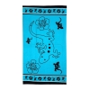 Telo Mare Stampato Tulip Geko Bluette Asciugamano Velour 100% Poliestere 100x180cm 