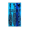 Telo Mare Surf Blu Spugna 100% Cotone Asciugamano Spiaggia - Beach Towel 90x165cm