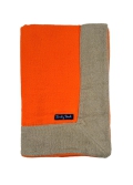 Telo Mare Tinta Unita Arancione Bordo Sabbia MicroSpugna 100% Cotone Asciugamano Spiaggia