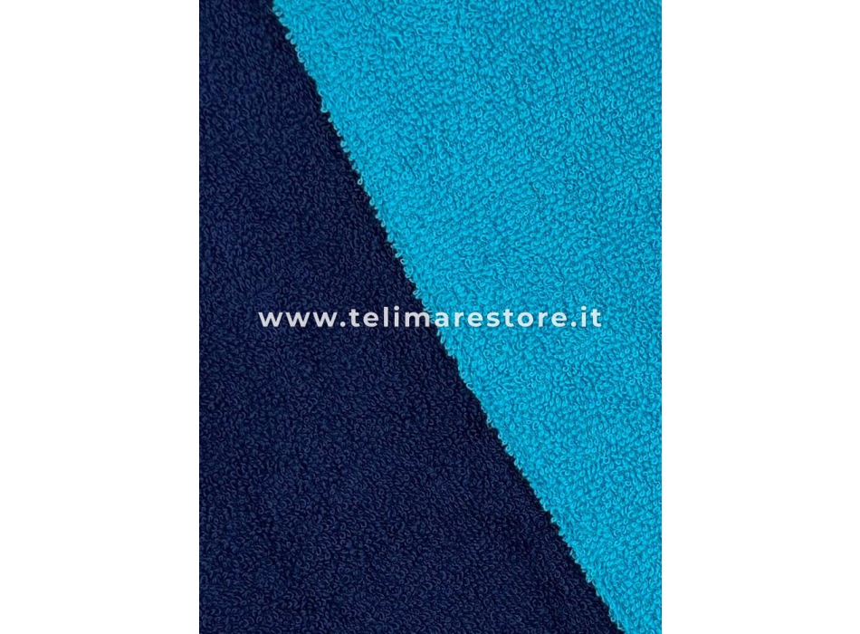 Telo Mare Tinta Unita Blu Bordo Azzurro MicroSpugna 100% Cotone Asciugamano Spiaggia