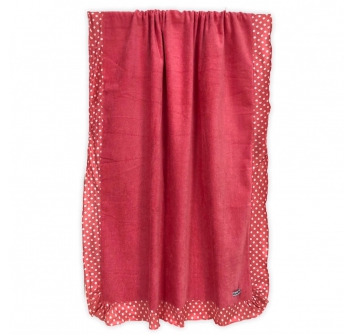 Telo Mare Tinta Unita Corallo Balza Pois