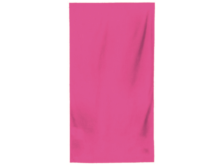 Telo Mare Tinta Unita Fucsia Fluo Asciugamano Velour 100% Spugna in Poliestere 100x180cm 