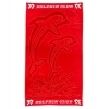 Telo Mare Tinta Unita Rosso Dolphin Club 100% Spugna di Cotone Asciugamano 90x160cm Beach Towel