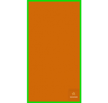 Telo Microfibra Bicolore Arancione con bordo verde e tasca