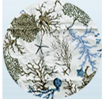 Telo Microfibra Stampato Corallo Azzurro