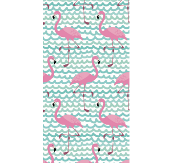 Telo Microfibra Stampato Fenicotteri Rosa