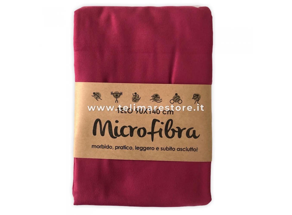 Telo Microfibra Tinta Unita Bordeaux 90x140cm