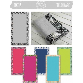 Telo Spugna Lime Bordo Stampato