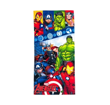 Telo Stampato Avengers Heroes in Spugna 100% cotone Telo Mare 70x140cm 