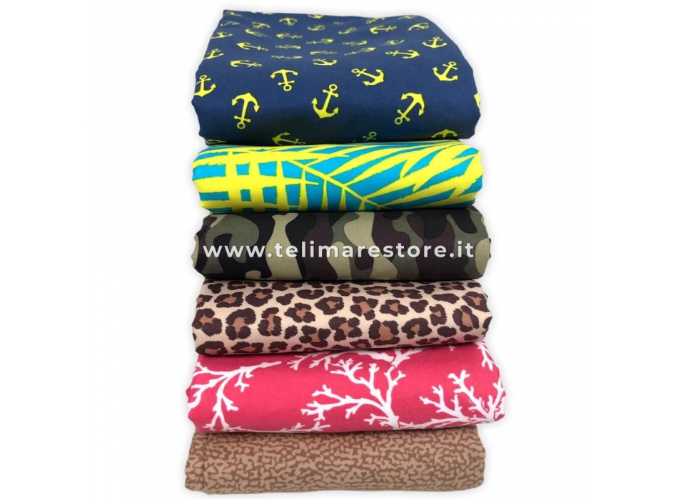 Telo Stampato SunJam Mimetico Verde in Microfibra 90x170cm 100% Poliestere