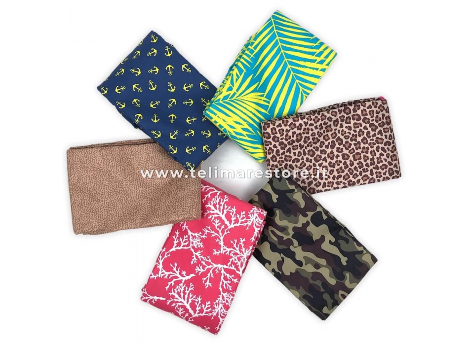 Telo Stampato SunJam Mimetico Verde in Microfibra 90x170cm 100% Poliestere