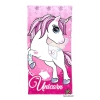 Telo Stampato Unicorno Rosa Asciugamano in Spugna 100% cotone Telo Mare 70x140cm 