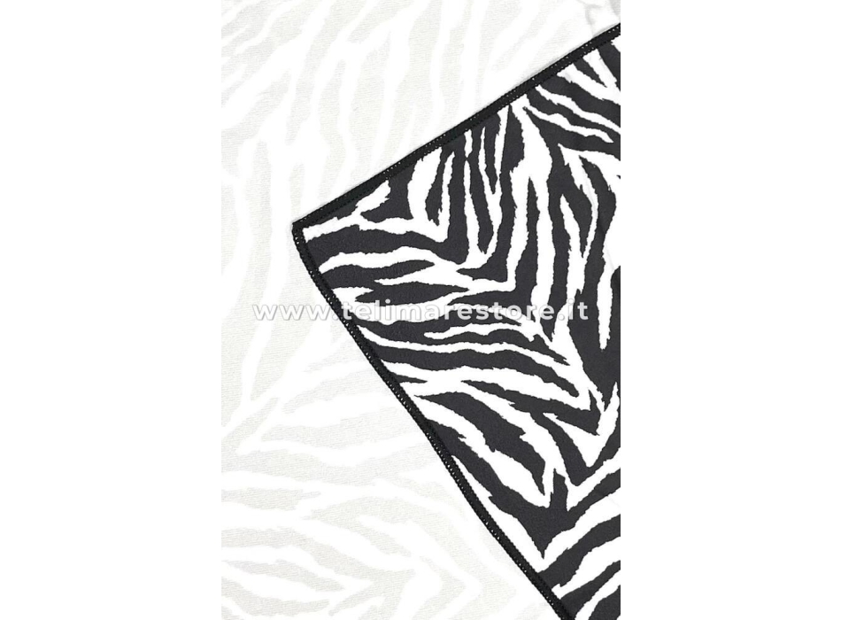 Telo Stampato Zebrato Tanzania in Microfibra 90x165cm Telo Mare Asciugamano Spiaggia 